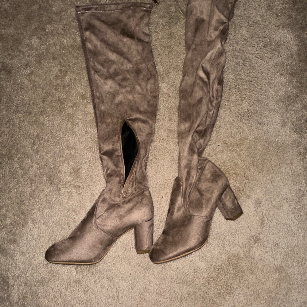 Women's Taupe Knee-High Boots